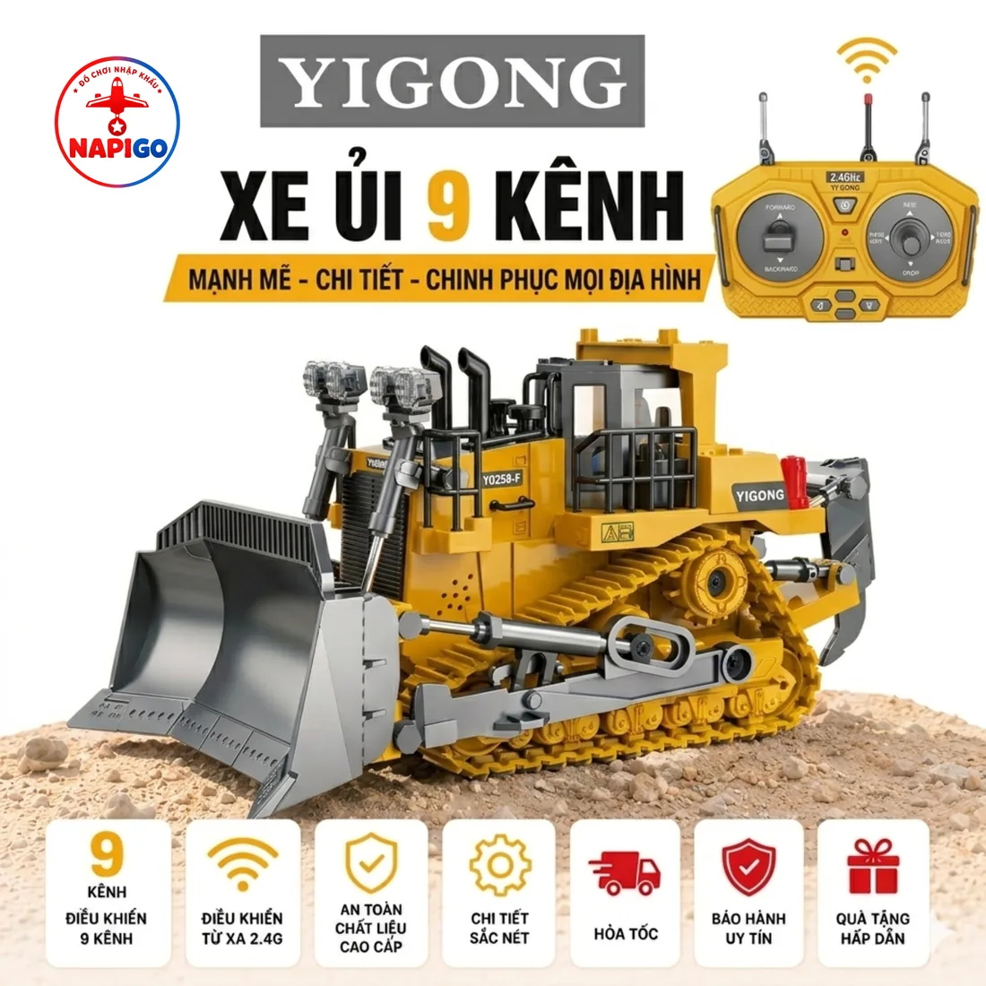Xe ủi điều khiển từ xa YIGONG